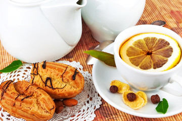Cup of tea and cakes