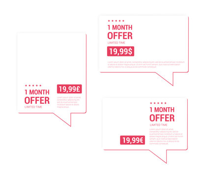 1 Month Offer Price Tags