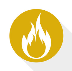 Flame burning icon