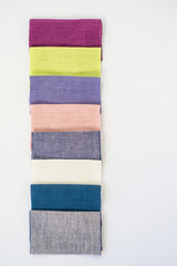 Fototapeta na wymiar Linen fabric pattern in different colors