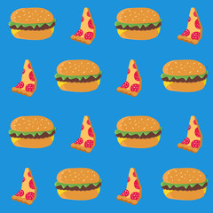 Pattern pizza and burger