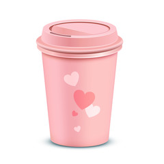Pink coffee cup