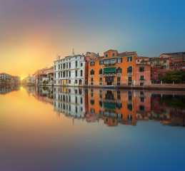 Fototapeta premium View to the grand canal and Academy in Venice