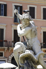 Fountain of four rivers at Piazza Navona in Rome