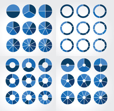 Collections of different circular charts