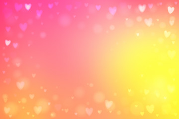 Abstract hearts lights background