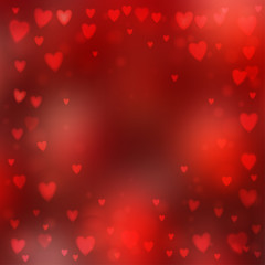 Abstract hearts lights background