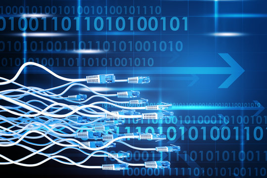 Abstract background with computer cables