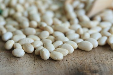Fototapeta na wymiar Heap white kidney bean