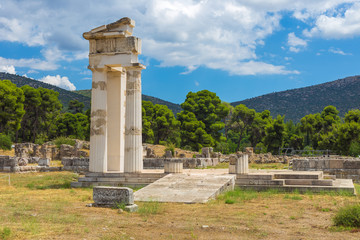 Fototapeta na wymiar ruins of Asclepeion, Argolida, Greece