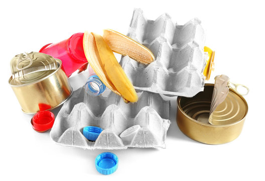 pile of rubbish, isolated on white