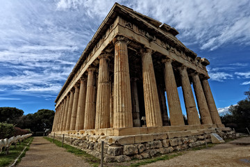 Temple of Hephaestus in Ancient Agora, Athens, Greece, Europe