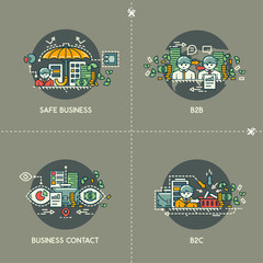 Safe business, b2b, business contact, b2c