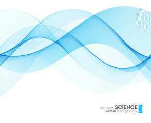 Abstract vector background, futuristic wavy 