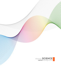 Abstract vector background, futuristic wavy 