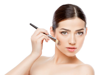 Fototapeta premium Beautiful Woman with Clean Fresh Skin 