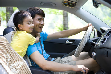 Family on a road trip