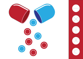 pills icons illustration vector