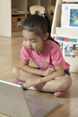 Young Child Using A Computer