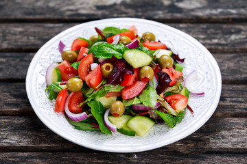 Fresh raw Vegetable mixed salad.