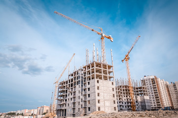 Crane and new building project