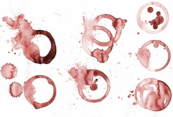 Background wine ring. Real wine