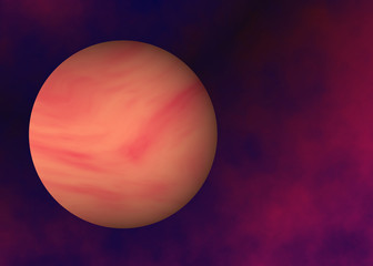 red planet mars on space clouds background © Mikhail Ulyannikov