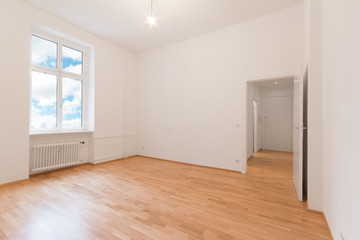 Fototapeta premium living room / empty flat , fresh renovated
