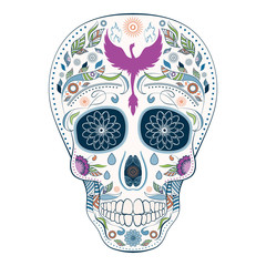 Dia de Muertos Tattoo Skull Ornate Day of The Dead