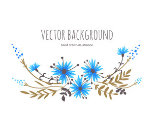 Fototapeta na wymiar Floral background. hand drawn vector illustration