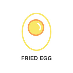 Fototapeta premium Fried egg vector icon