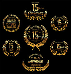 Anniversary laurel wreath 15 years