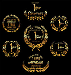 Anniversary laurel wreath 1 year