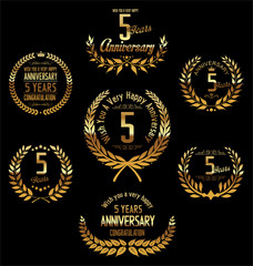 Anniversary laurel wreath 5 years