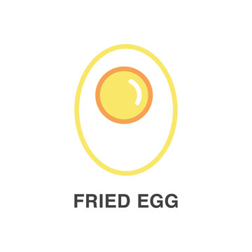 Fried egg vector icon