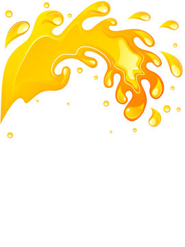 Vector of orange splash background