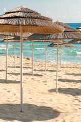 Umbrellas on the seaside