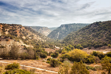 Fototapeta na wymiar Beautiful mountain view of Cyprus near Pafos
