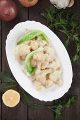 Cauliflower in breadcrumbs
