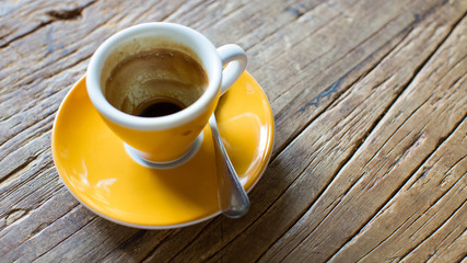 Empty cup of espresso