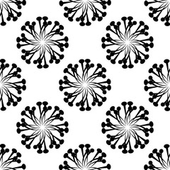 Geometric floral seamless background.