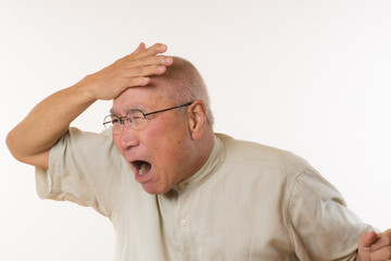 Fototapeta premium 失敗顔のシニア