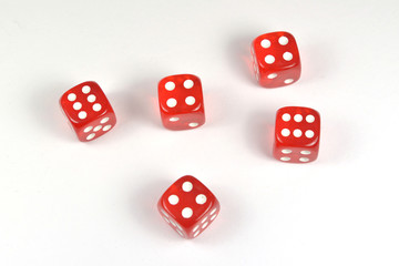 Rote Spielw&uuml;rfel 2