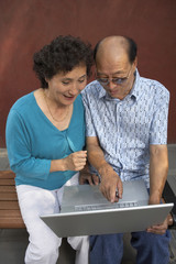 Couple Looking At Laptop Computer Together