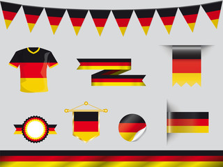 Deutschland Flagge Button Set