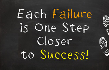 Fototapeta na wymiar Each Failure is One Step Closer