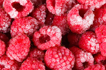 Frozen Raspberry background