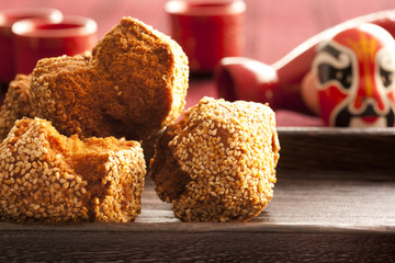 Chinese traditional food deep-fried dough cake
