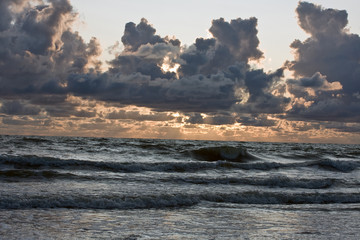 Sunset on the Baltic sea