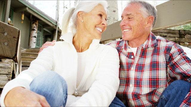 Aspen Caucasian USA couple seniors retired mature outdoor 
